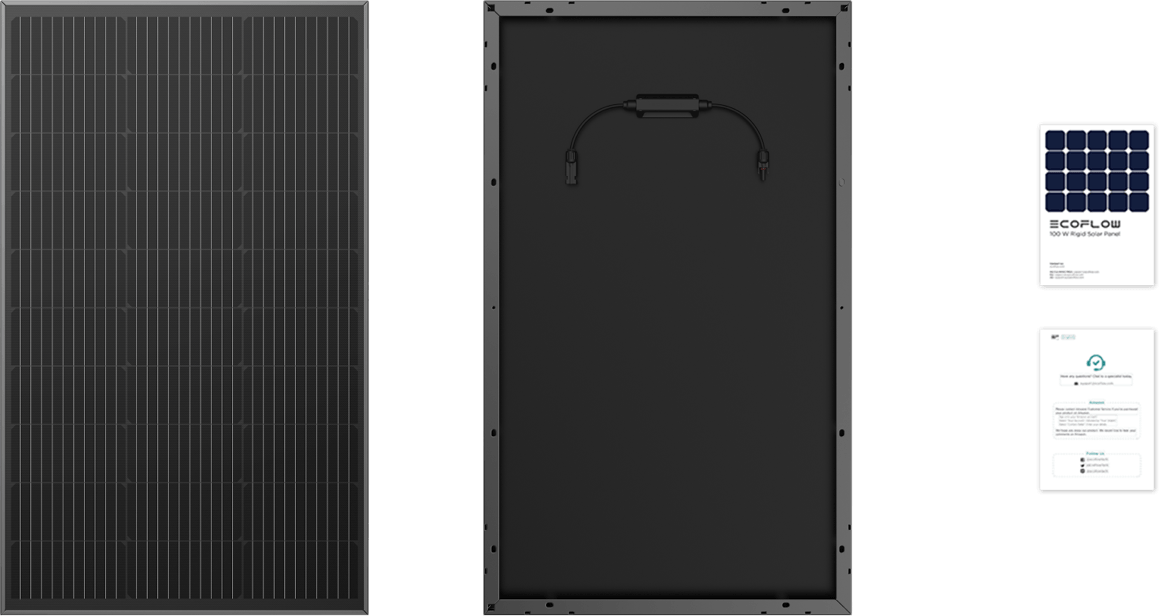 2x EcoFlow 100W Rigid Solar Panel