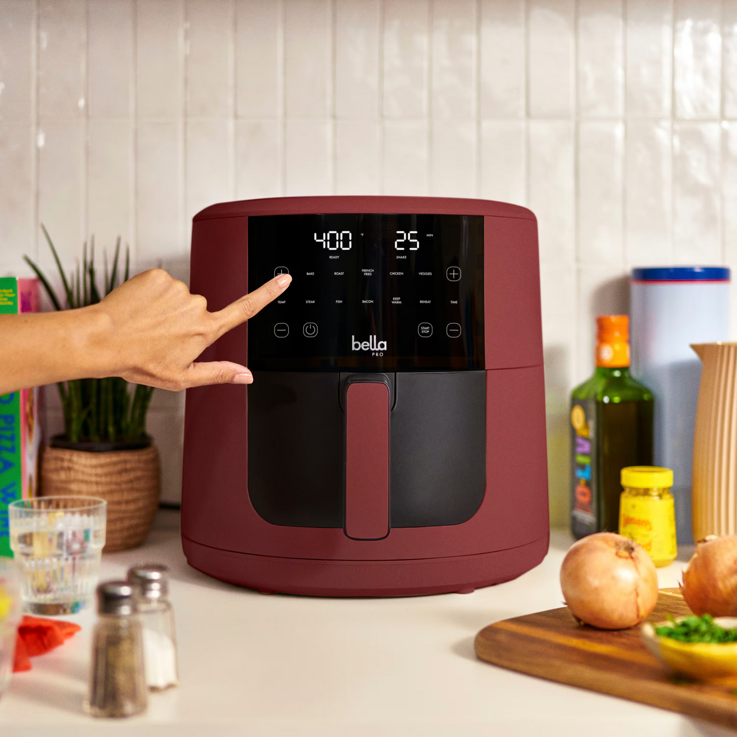 Bella PRO - 8-qt, oyo ezali na 8-qt. Friteuse à air numérique - Acier inoxydable