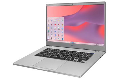 Samsung - 15.6" Chromebook - Intel Celeron - 4GB Memory - 64GB eMMC Flash Memory - Platinum Titan