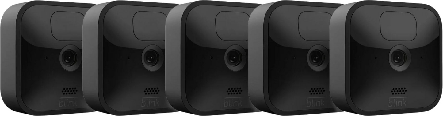 Blink - 5 Outdoor (3rd Gen) Wireless 1080p Security System with up to two-year battery life - Black