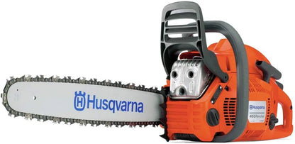 HUSQVARNA Gas-Powered Chainsaw: 20 in Bar Lg, Rear Handle, Auto Chain Oiler, 5.8 hp Horsepower