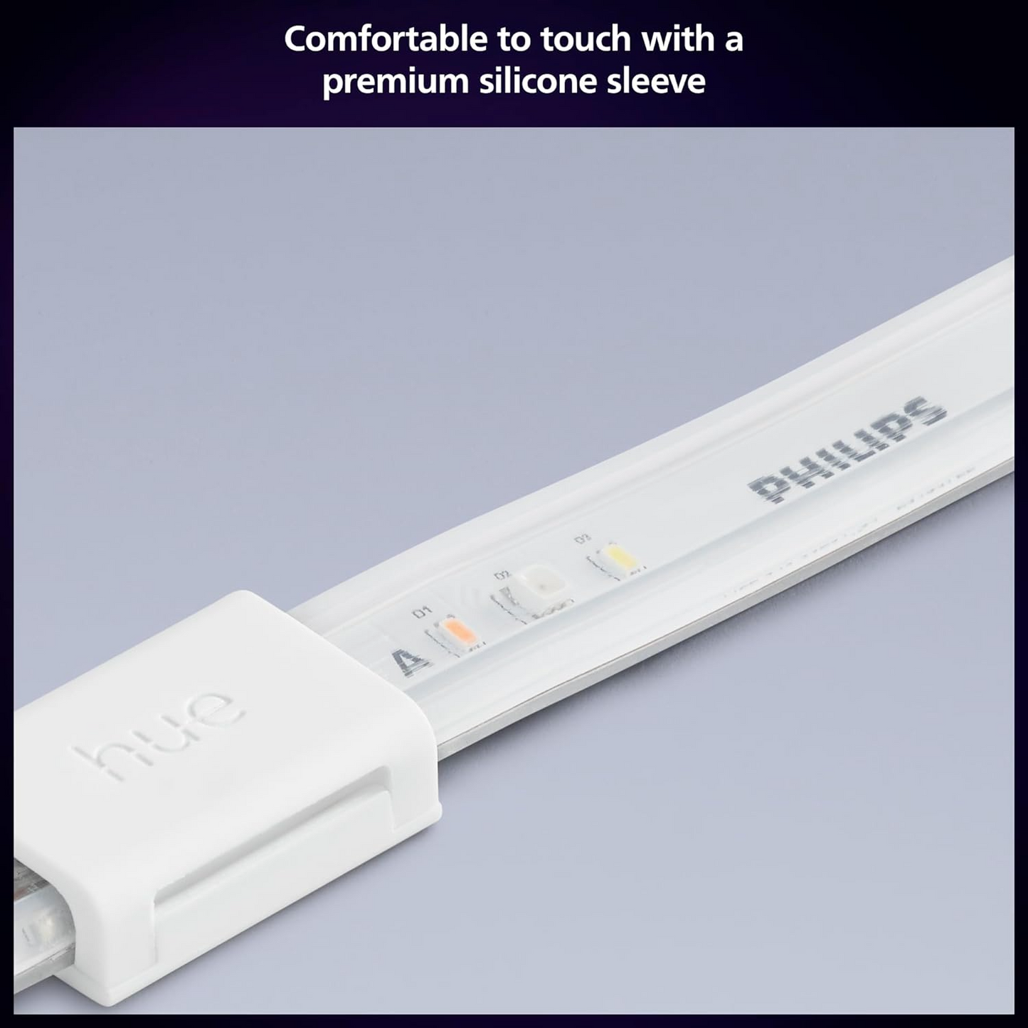 Philips - Kit de base pour bande lumineuse Bluetooth Hue Lightstrip Plus de 80 pouces