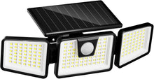 INCX Solar Lights Outdoor with Motion Sensor, 3 Heads Security Lights Solar Powered,