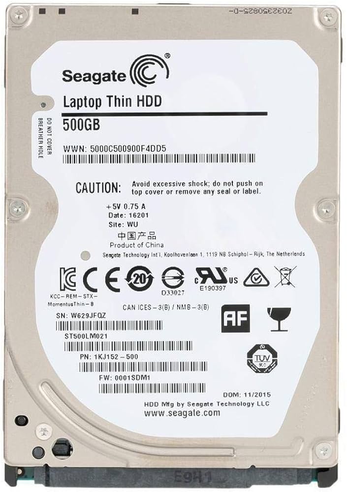 Ordinateur portable ya Seagate mince HDD 1KJ152-500