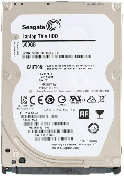 Disque dur Seagate pour ordinateur portable fin 1KJ152-500