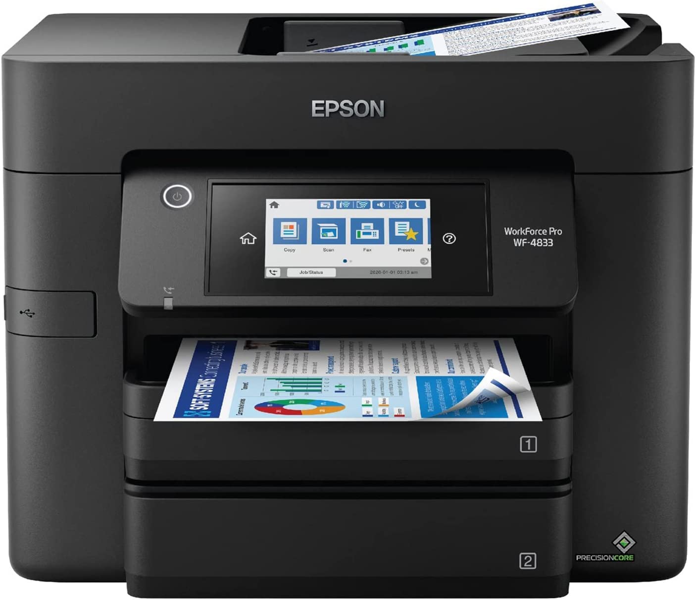 Epson WorkForce Pro WF-4833 Imprimante à jet d'encre ya couleur nionso na moko