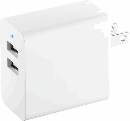 Insignia™ - 24 W 2-Port USB Wall Charger - White