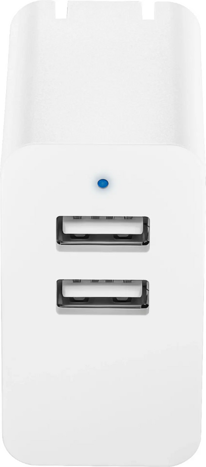 Insignia™ - 24 W 2-Port USB Wall Charger - White