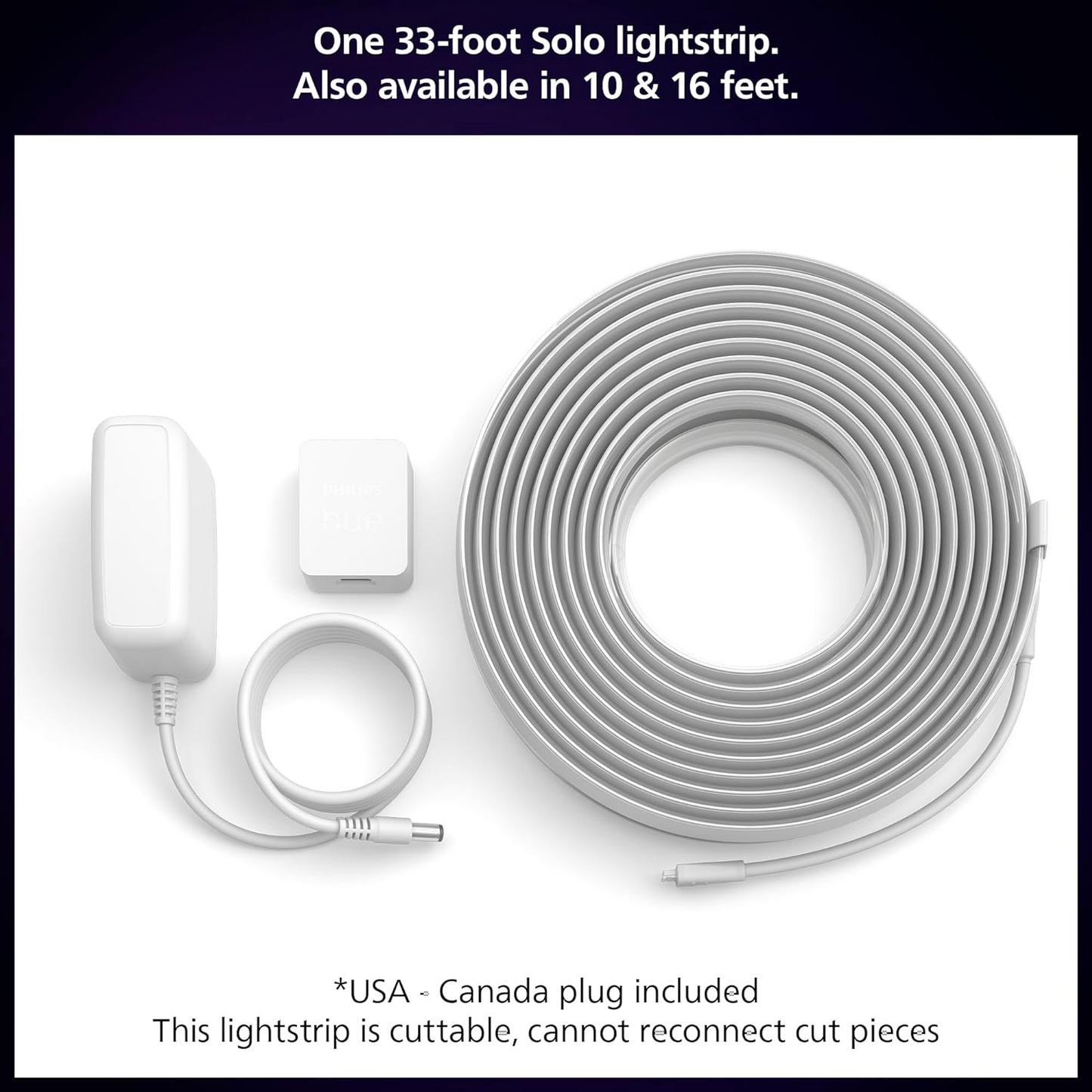 Philips - Hue Bluetooth Lightstrip Plus Kit ya base ya 80 pouces