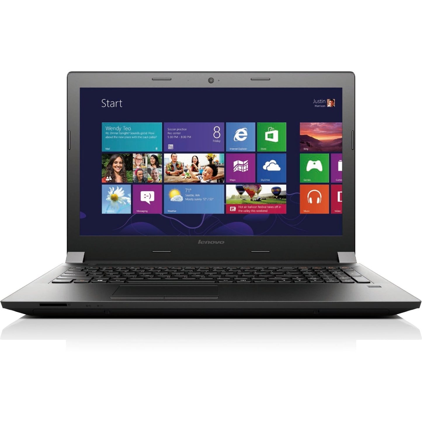 Ordinateur portable Lenovo B50-45 59441913 15,6 pouces (noir) AMD E1-6010, 4 Go de mémoire, disque dur 320 Go, Windows 10 Professionnel