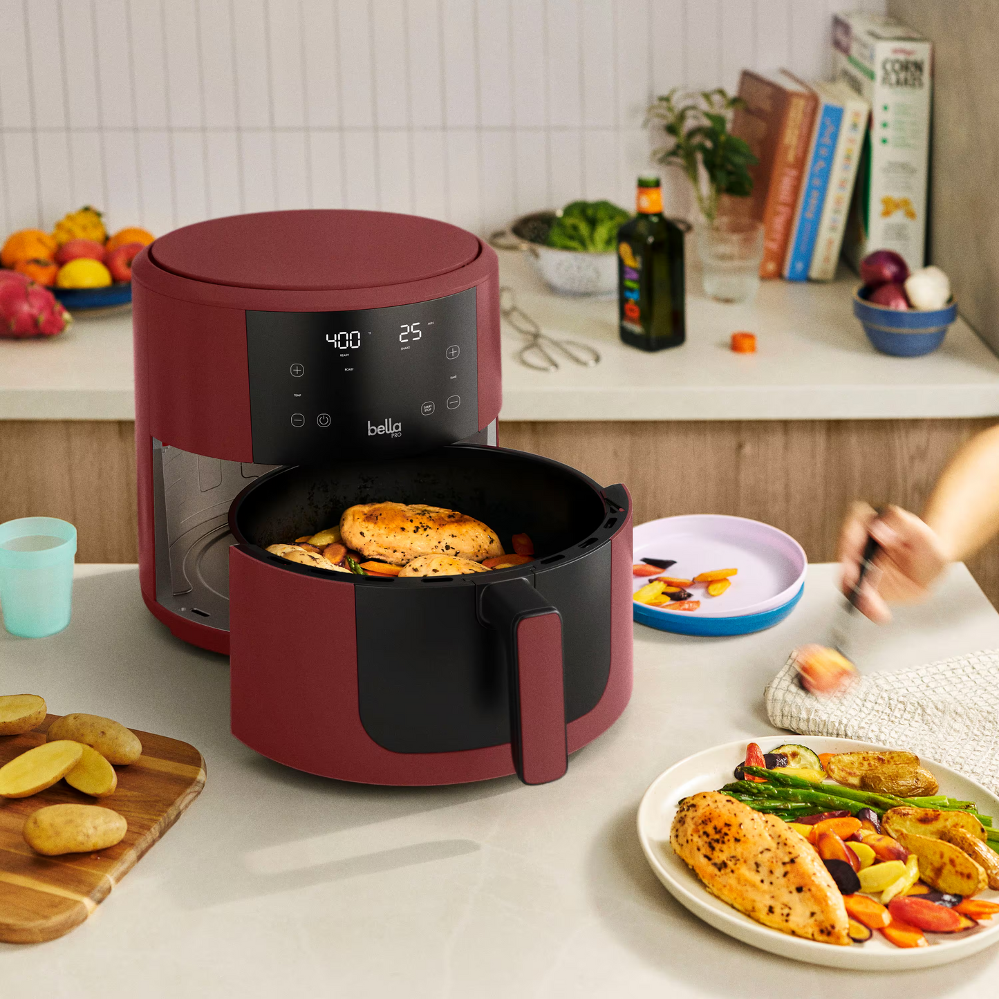 Bella PRO - 8-qt, oyo ezali na 8-qt. Friteuse à air numérique - Acier inoxydable