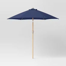 Parasol de marché extérieur Calathea 9'x9', bleu marine - Threshold