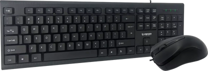 Clavier et souris, United PC-Tek, UPT-G20, noir, filaire, USB, Windows et Mac