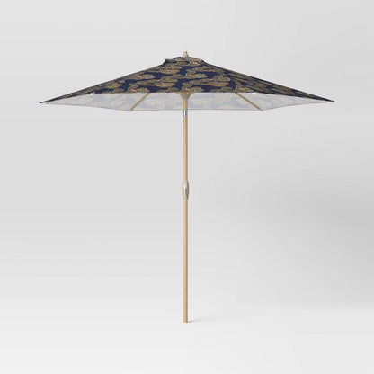 9'x9' Calathea Outdoor Market Umbrella, Navy - Threshold