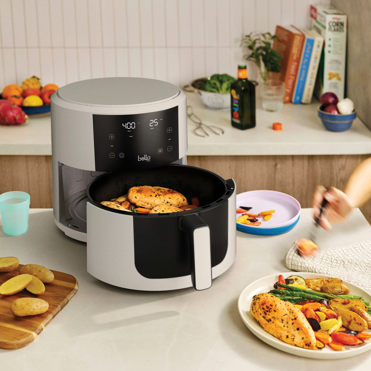 Bella PRO - 8-qt, oyo ezali na 8-qt. Friteuse à air numérique - Acier inoxydable