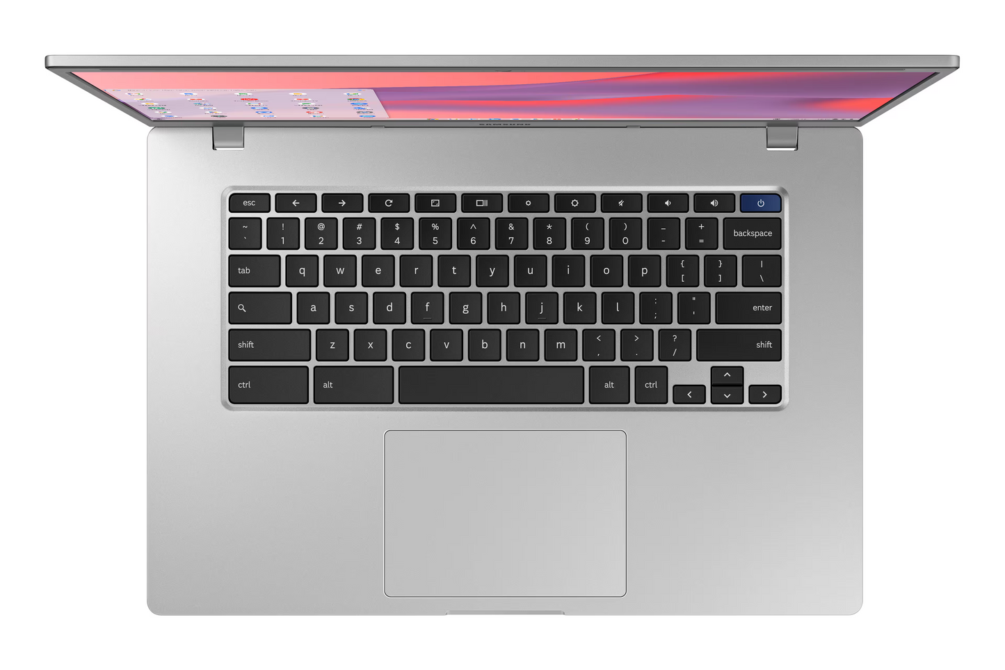 Samsung - Chromebook 15,6" - Intel Celeron - Mémoire 4 Go - Mémoire flash eMMC 64 Go - Platinum Titan