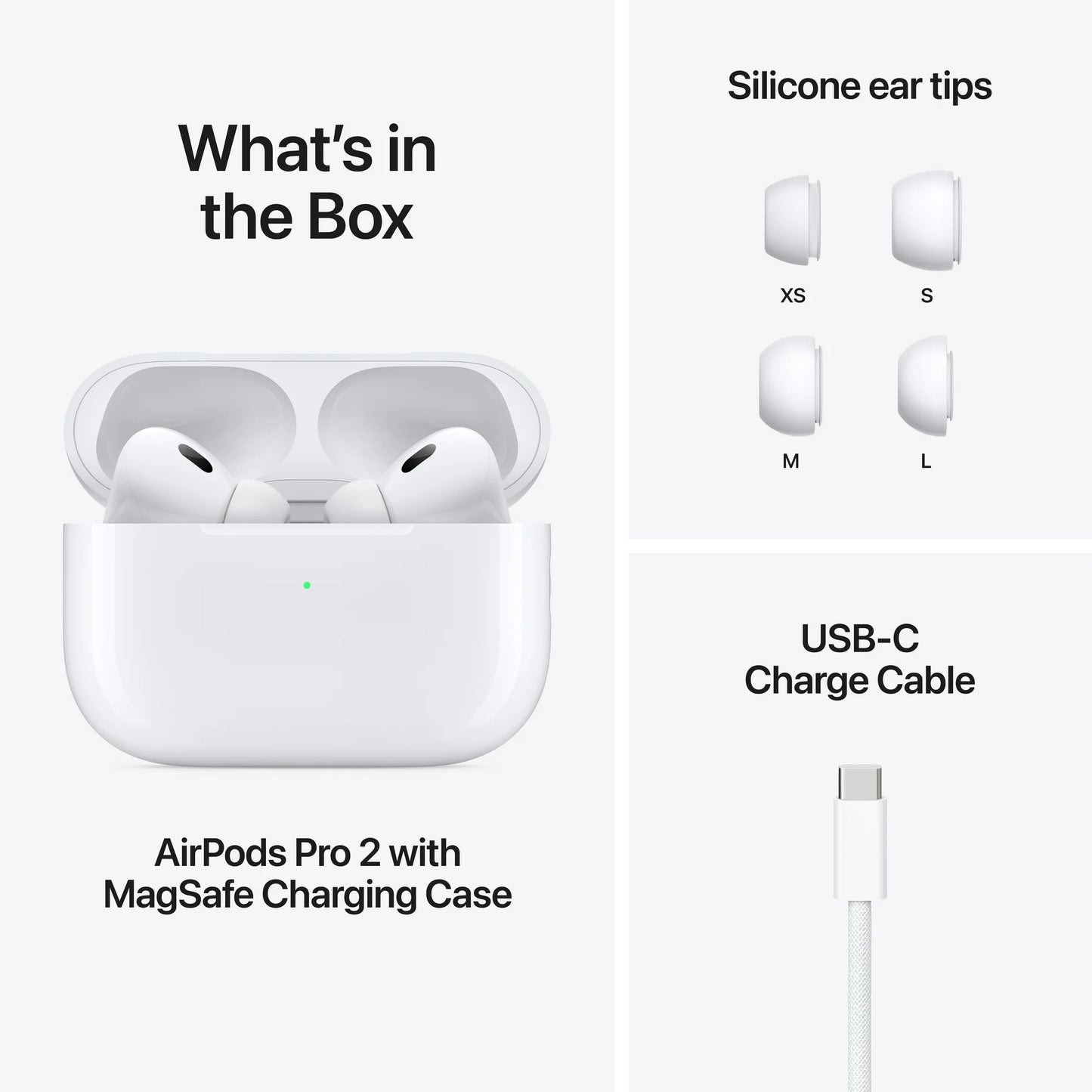 Apple AirPods Pro 2nd Generation with Charging Case, Model A2968 & A2700