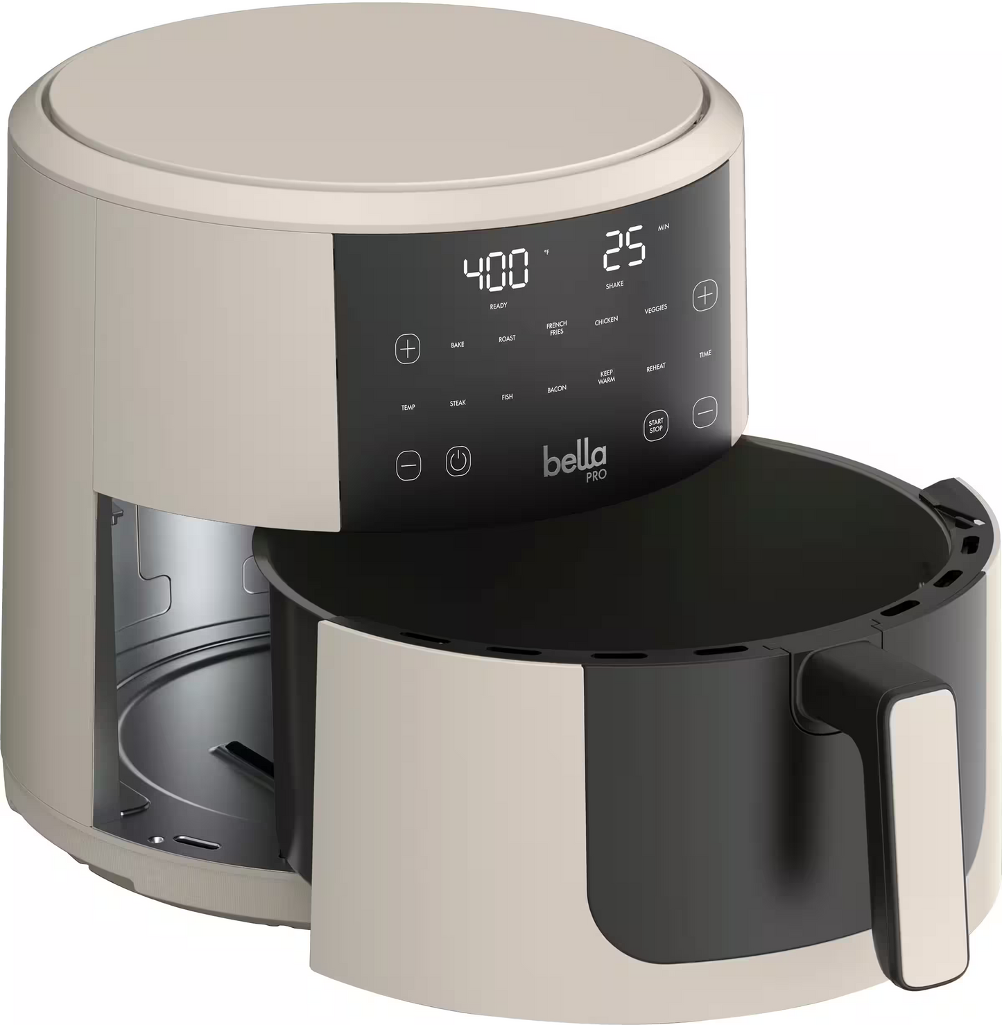 Bella PRO - 8-qt, oyo ezali na 8-qt. Friteuse à air numérique - Acier inoxydable