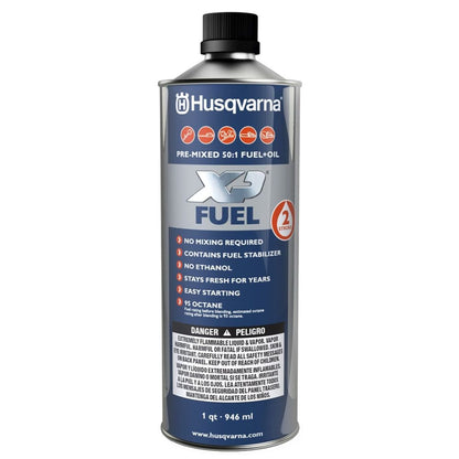 2 x Husqvarna 50:1 Carburant + Mafuta ya 2 Cycle oyo esangani liboso, Quart, Case/6