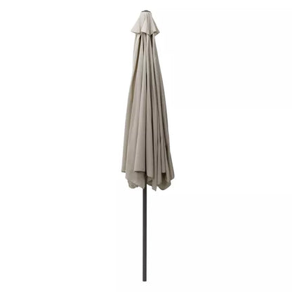 10' x 10' Parapluie ya patio ya marché inclinable na ba flaps ya côté Gris ya sable - CorLiving 