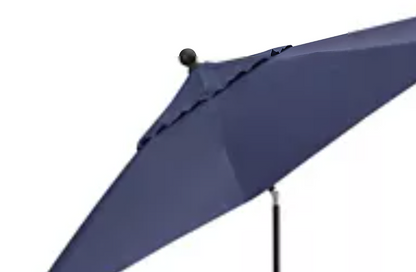 9'x9' Cabana ya parapluie ya patio ya libanda, marine - Pôle noir - Seuil