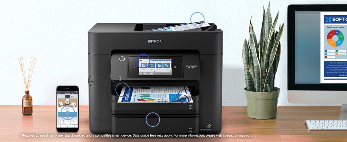 Epson WorkForce Pro WF-4833 Imprimante à jet d'encre ya couleur nionso na moko